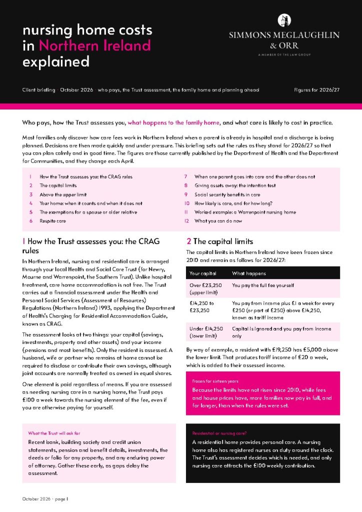 Nursing Home Costs in NI Explained cover